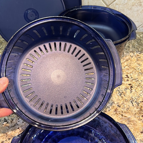Tupperware 6 piece TupperWave Stack Cooker navy - Picture 5 of 6